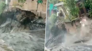 Delhi Rains: House Collapses in Slum Area of Anna Nagar Near ITO Following Heavy Rainfall in National Capital, Watch Video