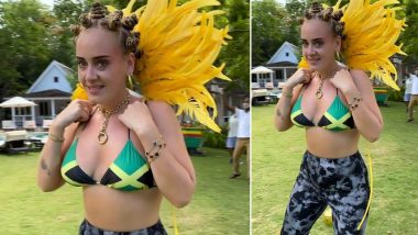 Adele Accused of Cultural Appropriation for Wearing Jamaican-Flag String Bikini Top and Bantu Knots in the Latest Pic Showing off Her Flat Stomach at The Notting Hill Carnival