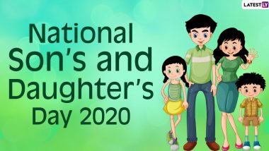 National Son’s and Daughter’s Day 2020 Wishes and HD Images: WhatsApp Stickers, Cute GIFs, Facebook Messages and Quotes for Daughters to Celebrate the Day