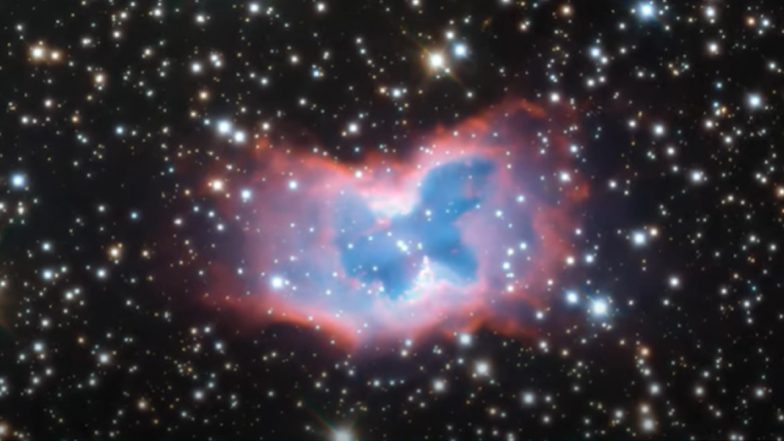 Space Butterfly! ESO’s Very Large Telescope Captures Rare and Striking Colourful Bubble of Gas ‘NGC 2899’ Resembling a Butterfly (Watch Stunning Video)