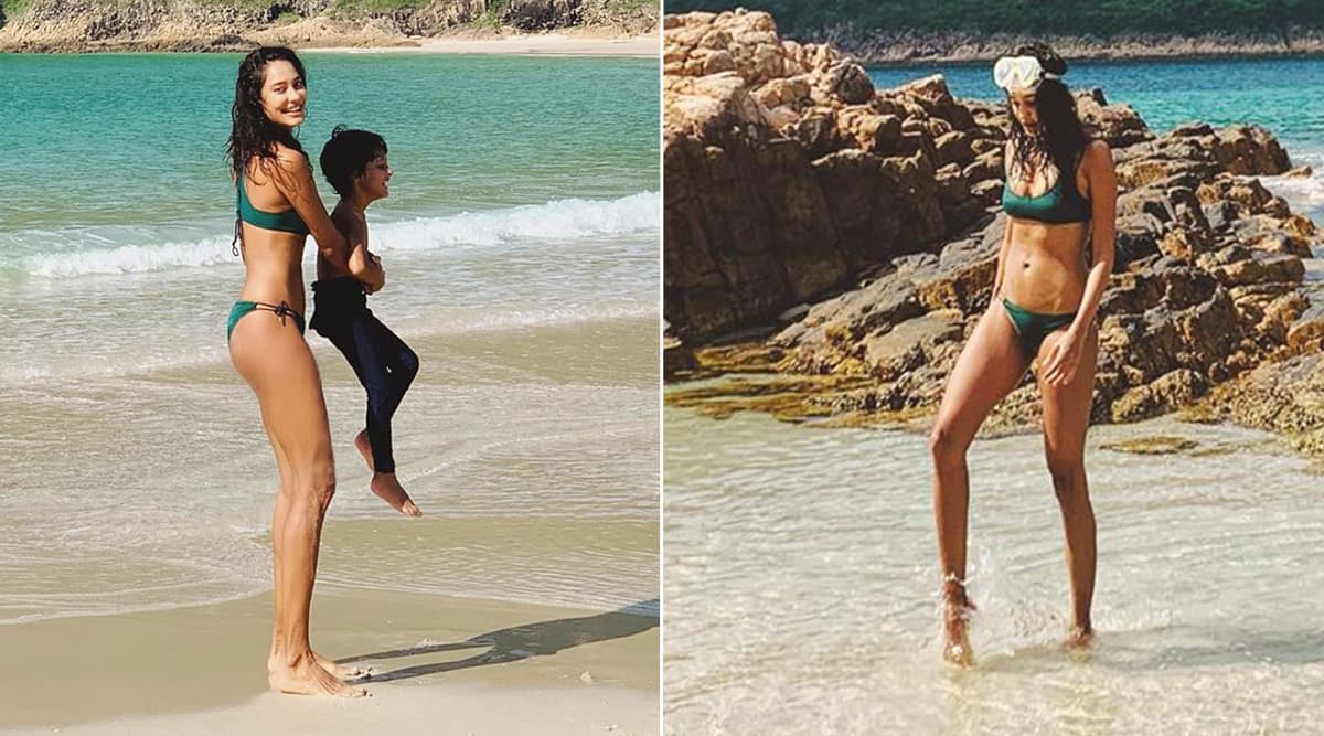 Lisa Haydon in Her Emerald Green Bikini is a Combination Lethal