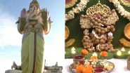 Ganesh Chaturthi 2020 Celebrations in Pics and Videos: From Shri Sidhi Vinayak Temple Aarti to Ganpati Bappa Made of Dry Fruits, People Observe Vinayaka Chaturthi