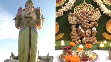 Ganesh Chaturthi 2020 Celebrations in Pics and Videos: From Shri Sidhi Vinayak Temple Aarti to Ganpati Bappa Made of Dry Fruits, People Observe Vinayaka Chaturthi