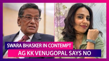 Swara Bhasker In Contempt? Attorney General KK Venugopal Refuses To Prosecute Actress