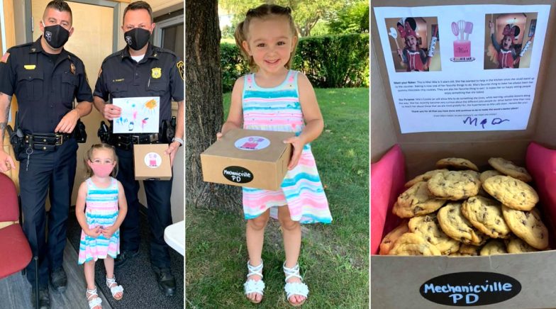 Mia Villa, 3-Year-Old Girl Bakes and Delivers Cookies to Thank COVID-19 Frontline Warriors 