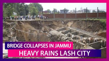 Jammu: Concrete Bridge On A River Collapses Following Heavy Rainfall, Many Areas Flooded