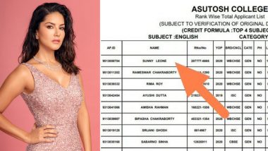 Sunny Leone Jokes About Joining Kolkata College After Her Name Appears on Merit List: 'See You All in Next Semester'