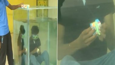 Video of Chennai's Illayaram Sekar Attempting to Break Guinness World Record of Solving Most Rubik's Cubes Underwater in a Single Breath Goes Viral
