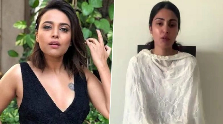 Sushant Singh Rajput Case: Swara Bhasker Comes Out in Support of Rhea Chakraborty (Read Tweet)