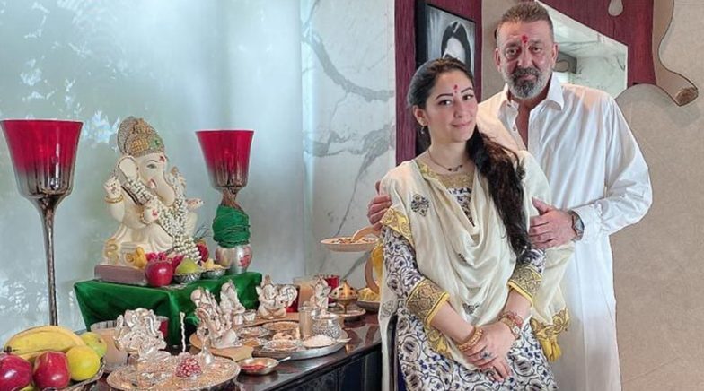 Sanjay Dutt Shares A Pic With Maanayata On Ganeshotsav! (View Insta Post)