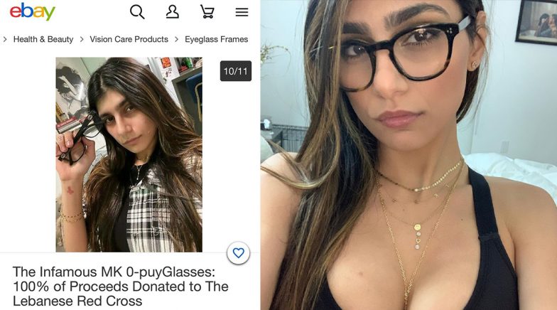 784px x 436px - Ex-Porn Star Mia Khalifa Auctions Her 'Infamous' Glasses on eBay To Raise  Money for Lebanon's Beirut Explosion Victims | ðŸ‘ LatestLY