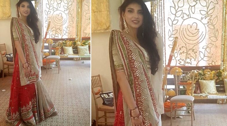 Miheeka Bajaj Wears her Mother's Wedding Lehenga for Bhaat Ceremony 