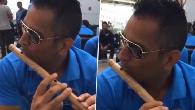 CSK Share Unseen Video of MS Dhoni Playing The Flute to Wish Fans on Krishna Janmashtami 2020 (View Post)