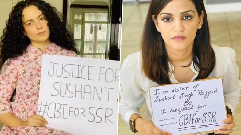 Sushant Singh Rajput Case: Kangana Ranaut Supports Late Actor's Sister Demand for CBI Probe; Alleges Mumbai Police Is Rushing the Investigation (Watch Video)
