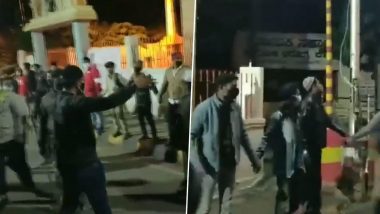 Bengaluru Violence: Muslim Youth Form Human Chain Around Temple To Protect It After Clashes Erupt in The City Over Social Media Post (Watch Video)