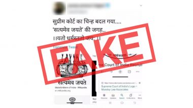 Satyameva Jayate Replaced With Yato Dharma Tato Jaya in Supreme Court's Logo? PIB Fact Check Calls Out The Fake News