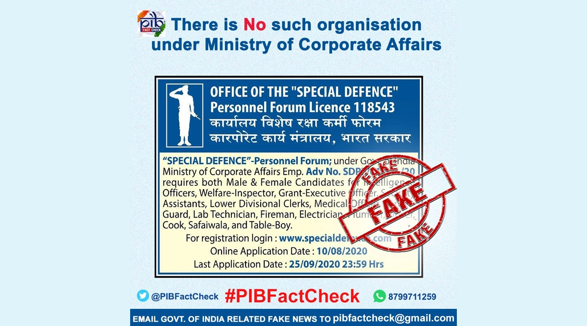 Fact Check News Special Defence Personnel Forum Govt Organisation for