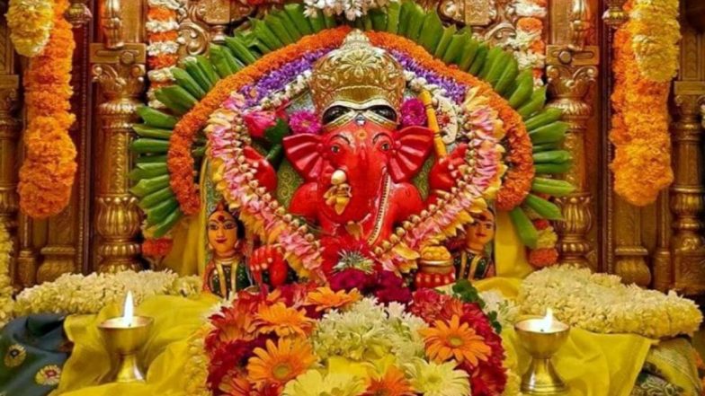 Siddhivinayak Ganapati Idol Live Darshan & Streaming Online For Ganesh Chaturthi 2021 Day 3: Watch Live Streaming of The Ganeshotsav Celebrations And Aarti From Mumbai