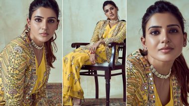 Samantha Akkineni Dazzles In a Yellow Ethnic Wear (View Pics)