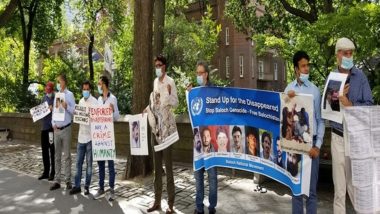 Anti-Pakistan Protest Outside Pak Consulate in New York on International Day of Victims of Enforced Disappearances 2020