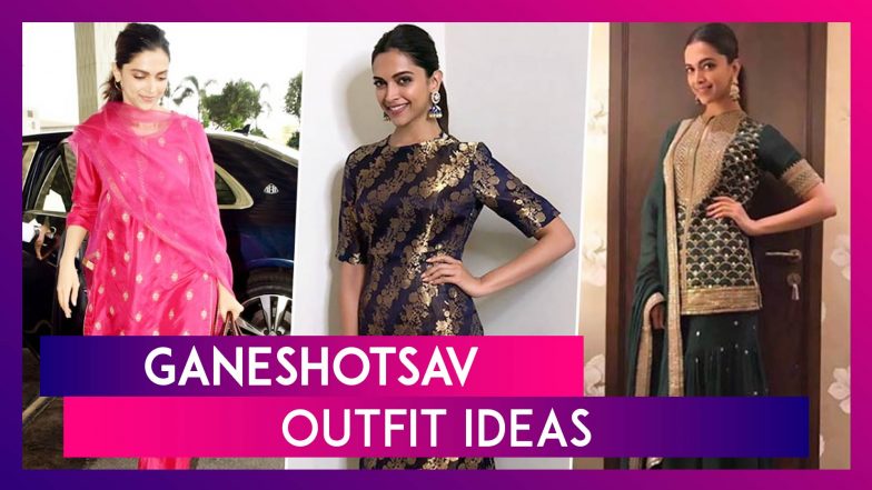 Ganesh Chaturthi 2020 Outfit Ideas: Follow Deepika Padukone, Kriti Sanon's Fashion Outings to Get a Charming Look