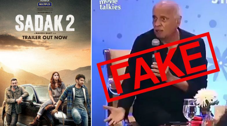 Mahesh Bhatt's Video Of Losing His Cool At Sadak 2 Launch Event Is Fake 