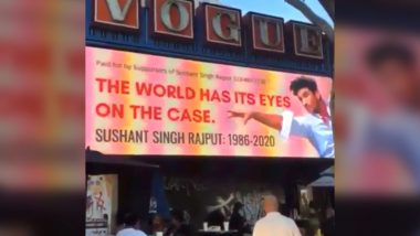 SSR Case: Shweta Singh Kirti Shares Video of Billboard in Hollywood Put Up for the Late Actor That Read 'The World Has Its Eyes on the Case’