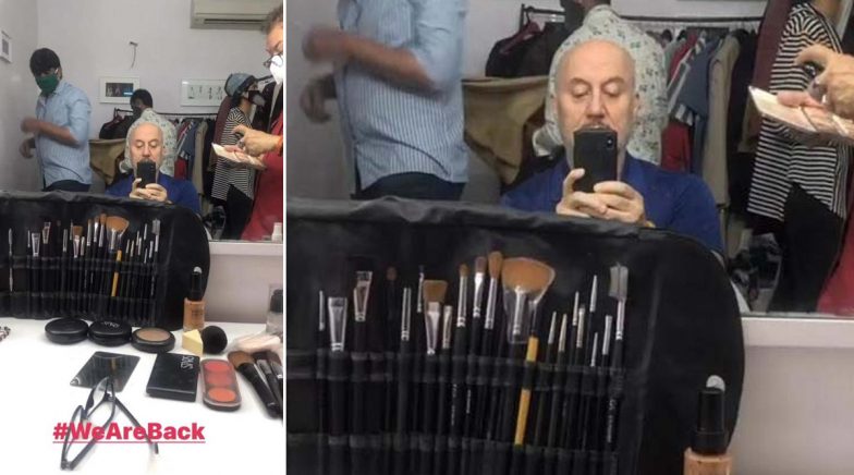 Anupam Kher Resumes Shoot in the Times of COVID-19; Actor Shares Video from the Sets
