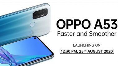 Oppo A53 Smartphone With 90Hz Punch-Hole Display Launching in India on August 25, 2020