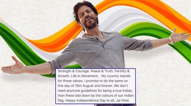 Independence Day 2020: Check Out Shah Rukh Khan's I-Day Message