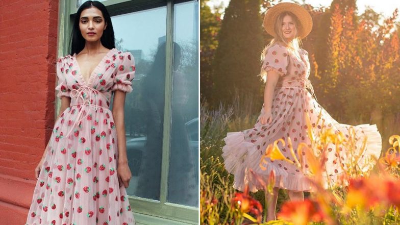 Lirika Matoshi’s ‘Strawberry Dress’ Is the Latest Instagram Fashion, Here’s How the Refreshing Look Became Internet’s Romantic Escape From Quarantine Sweatpants (View Pics)