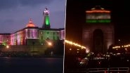 Independence Day 2020: Parliament House, India Gate, North Block and South Block in Delhi Illuminated on I-Day, See Pics