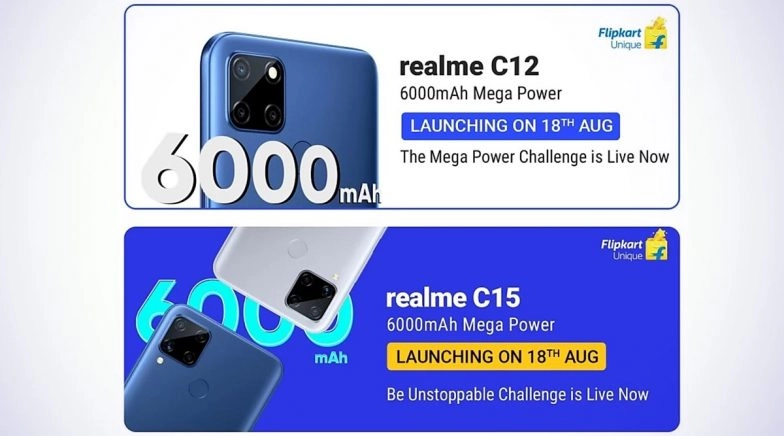 Realme C12 & Realme C15 Smartphones to Be Launched in India on August 18