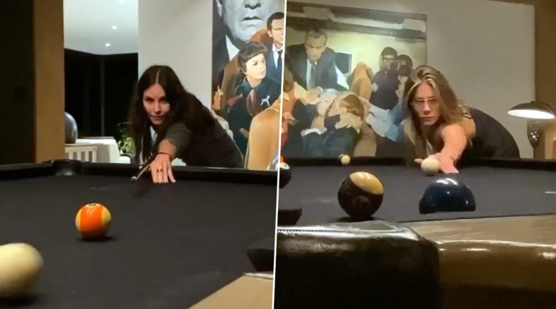 Jennifer Aniston Enjoys a Game of Pool With Her Former Friends Co-Star Courteney Cox (Watch Video)