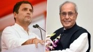 Pranab Mukherjee Dies at 84: Rahul Gandhi Condoles Former President&rsquo;s Death