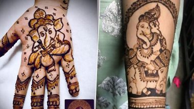 Ganesh Chaturthi 2020 Easy Ganpati Portrait Mehendi Designs: Check Out New Arabic and Indian Mehndi Pattern  Images and Tutorials to Try on Ganeshotsav