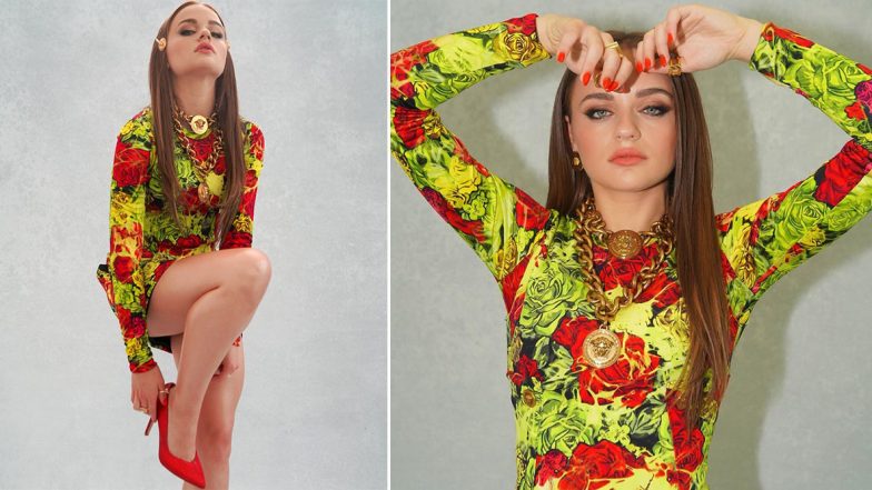 Joey King Can Make Floral Look Hot And Her Pics In a Mini Versace Dress For VMAs Are The Proof!
