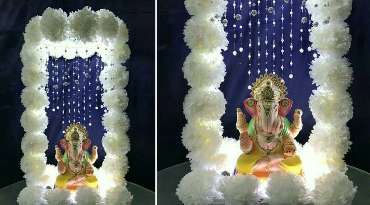Ganpati Marigold Flower Decor for Ganesh Chaturthi Stage Decoration! | Pune