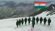 Independence Day 2020 Celebrations: Indian Army Soldiers in J&K's Gurez Sector Hoist National Flag (Watch Video)