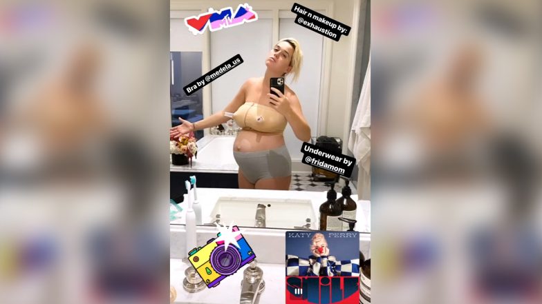 Katy Perry Takes a Hilarious Dig At VMAs Red Carpet Look While Flaunting Her Post Baby Body (View Pic)