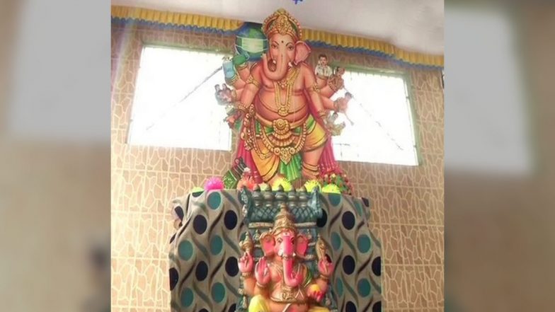 Ganesh Chaturthi 2020 Decorations: Chennai Woman Decks Up Home with Lord Ganesha and COVID-19 Theme (See Pics)