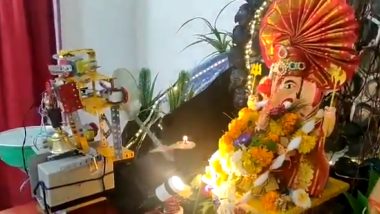 Ganpati Aarti-Performing Robot Designed by Young Student in Pune to Have Ganeshotsav Celebrations Amid Social Distancing (Watch Video)
