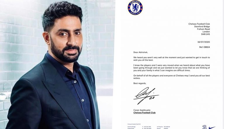 Abhishek Bachchan Overwhelmed As Chelsea FC Sends ‘Speedy Recovery’ Letter to Him (View Post)