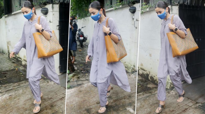 Alia Bhatt Compliments Her Modest Kurta Pyjama With a Rs 1.5 Lacs Gucci X Disney Tote Bag!