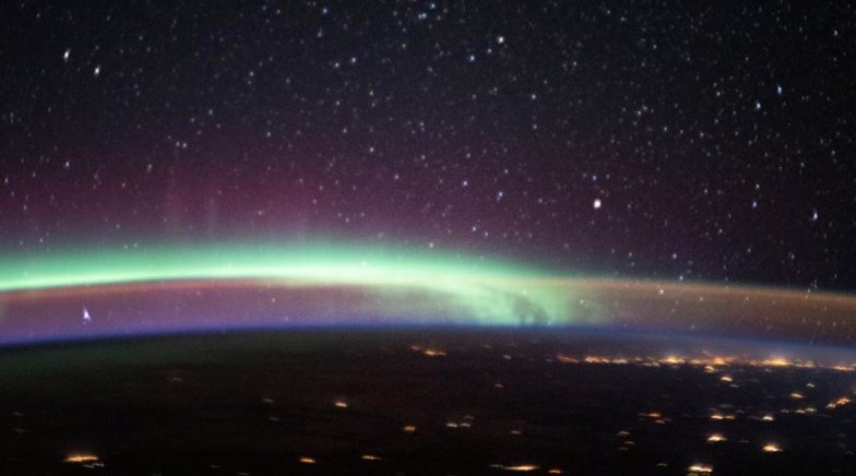 'Aurora Meet Airglow'! NASA Shares a Photo of Earth's Most Colourful Phenomena Captured by ISS