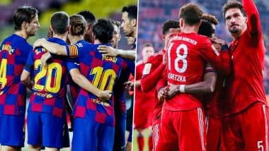 Barcelona vs Bayern Munich, UCL 2019-20 Free Live Streaming Online: Where to Watch UEFA Champions League Quarter-Final Match Live Telecast on TV & Get Free Football Score Updates in Indian Time?