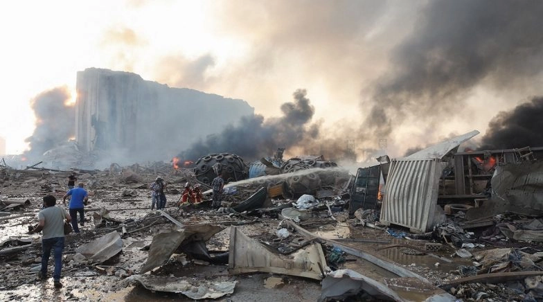 Beirut Blast Destroyed Landmark 19th Century Palace of Ottoman Empire in Lebanon