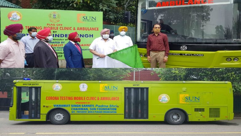 Punjab CM Amarinder Singh Flags Off Corona Mobile Testing Clinic and Ambulance