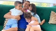 Cristiano Ronaldo Is &lsquo;Feeling Loved&rsquo; With His Children, Juventus Star Shares Lovely Family Picture Ahead of Champions League Return (See Post)