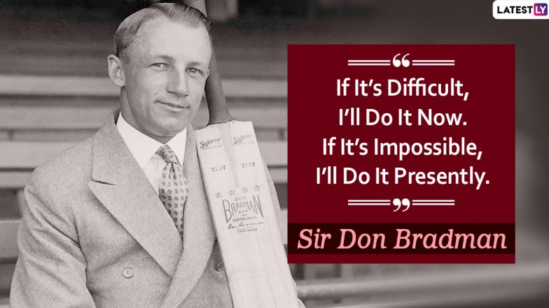 Sir Don Bradman Quotes With HD Images: Powerful Sayings by Australian Cricket Great To Mark His 112th Birth Anniversary